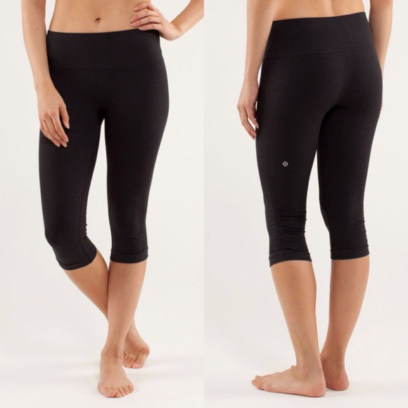lululemon athletica Pants - Lululemons Black In The Flow Cropped Leggings